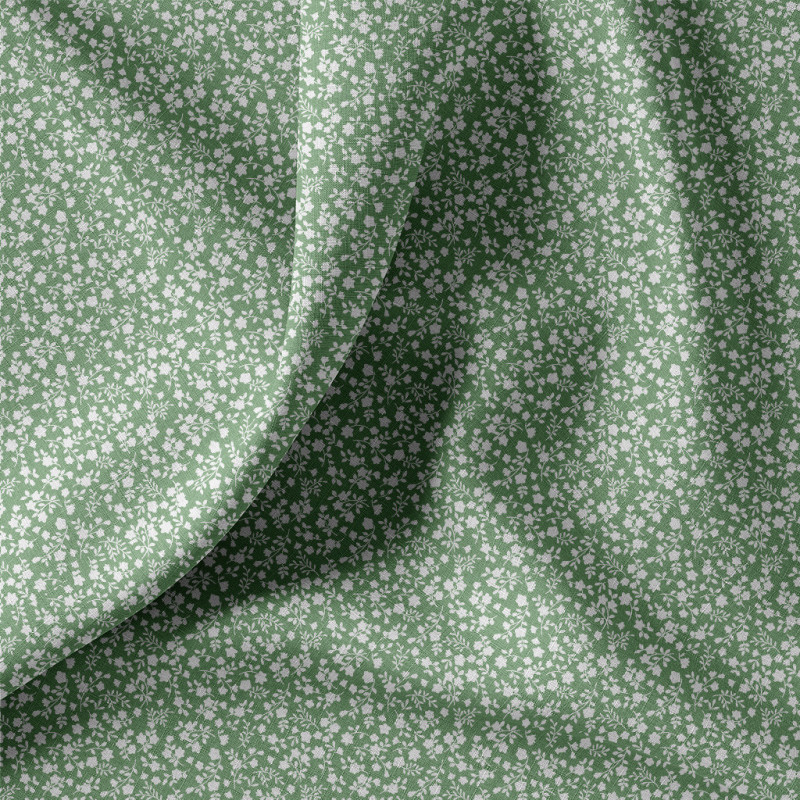 Printed Cotton SUZETTE Green / White